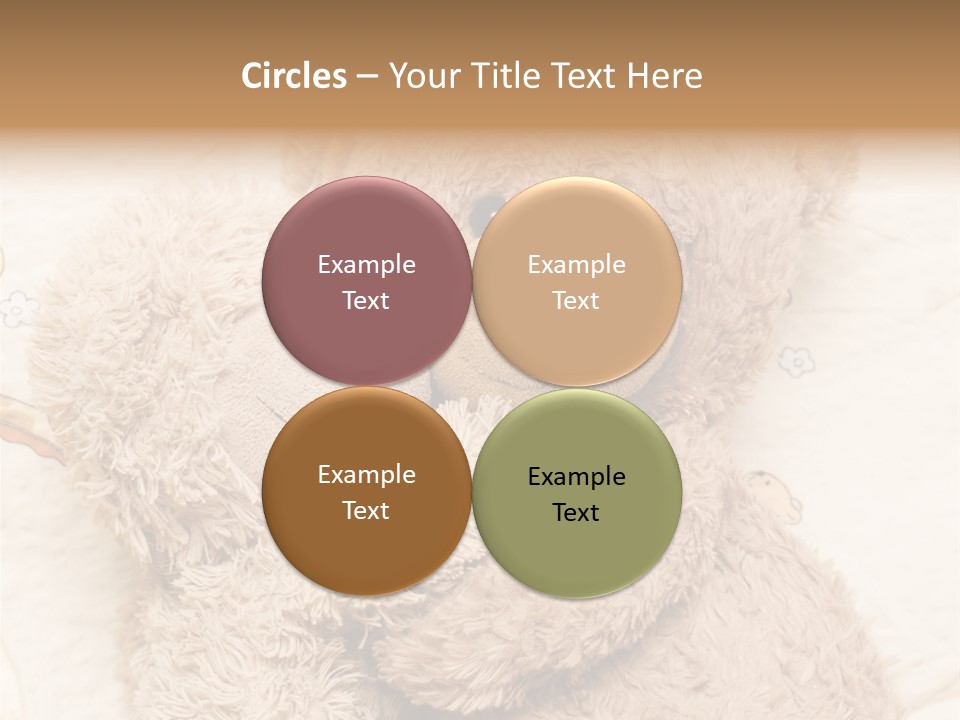 A Teddy Bear Hugging Another Teddy Bear On A Bed PowerPoint Template