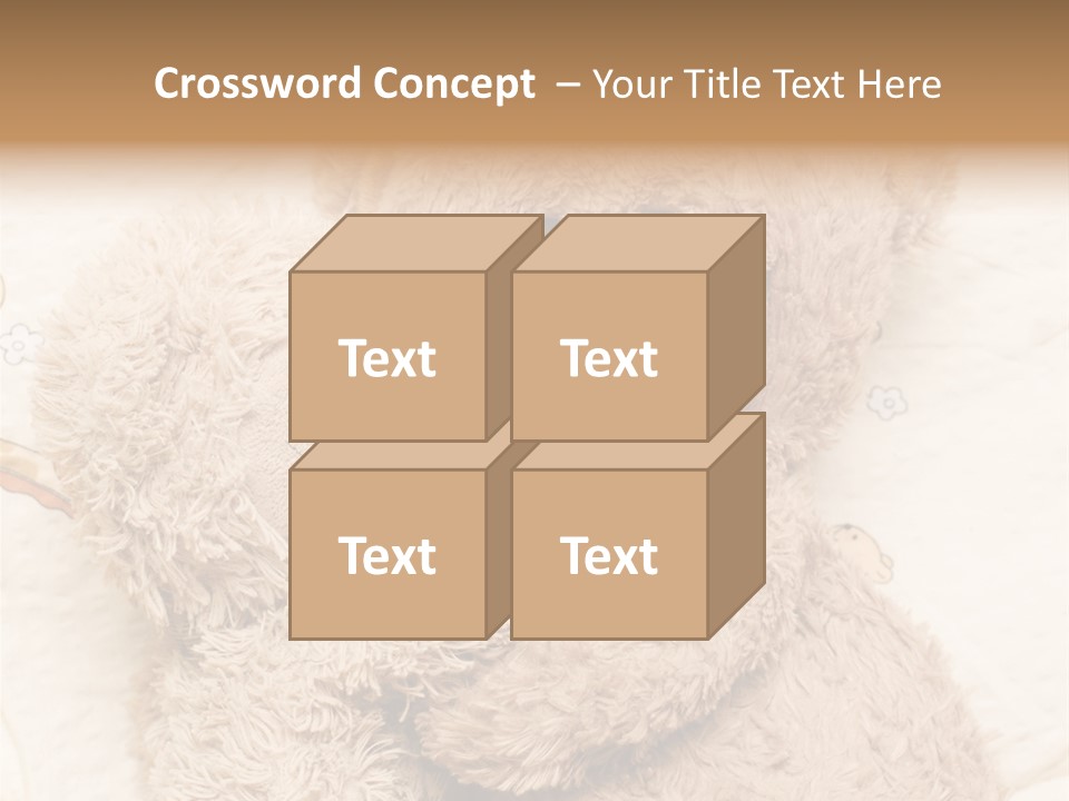 A Teddy Bear Hugging Another Teddy Bear On A Bed PowerPoint Template