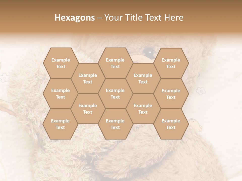 A Teddy Bear Hugging Another Teddy Bear On A Bed PowerPoint Template