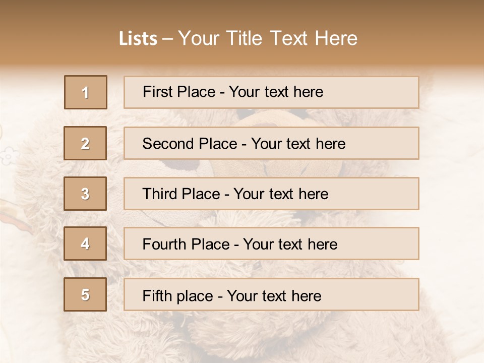 A Teddy Bear Hugging Another Teddy Bear On A Bed PowerPoint Template