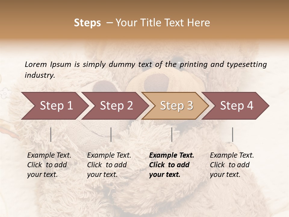 A Teddy Bear Hugging Another Teddy Bear On A Bed PowerPoint Template