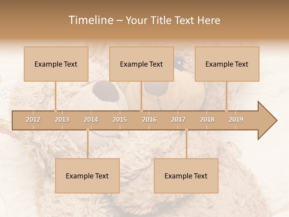 A Teddy Bear Hugging Another Teddy Bear On A Bed PowerPoint Template