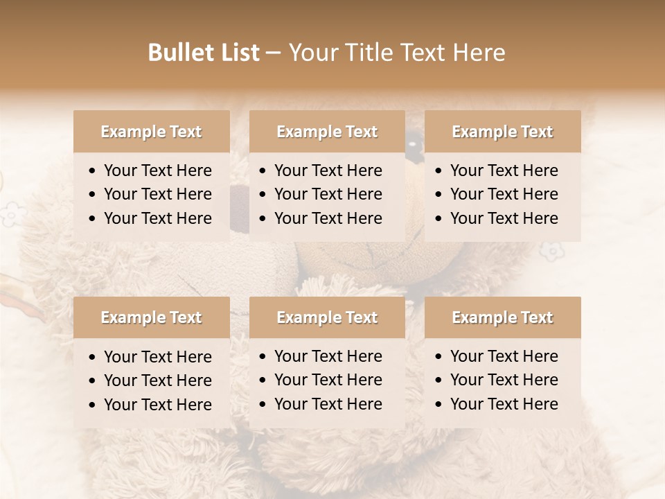 A Teddy Bear Hugging Another Teddy Bear On A Bed PowerPoint Template