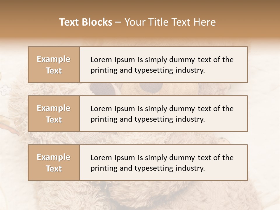 A Teddy Bear Hugging Another Teddy Bear On A Bed PowerPoint Template