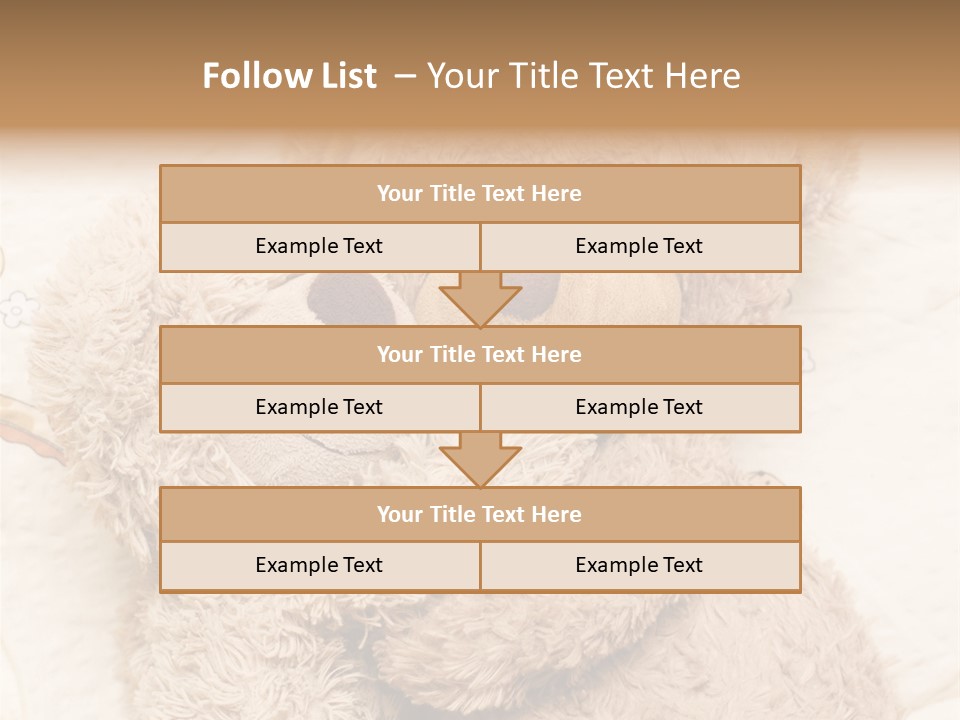 A Teddy Bear Hugging Another Teddy Bear On A Bed PowerPoint Template