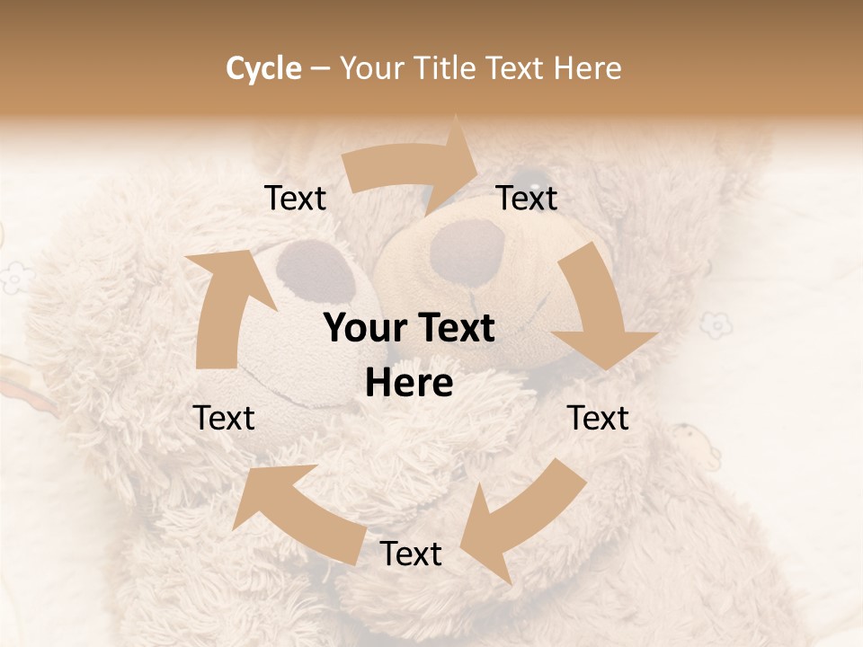 A Teddy Bear Hugging Another Teddy Bear On A Bed PowerPoint Template