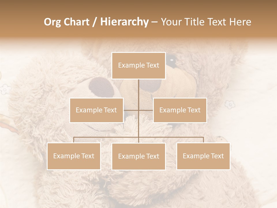 A Teddy Bear Hugging Another Teddy Bear On A Bed PowerPoint Template