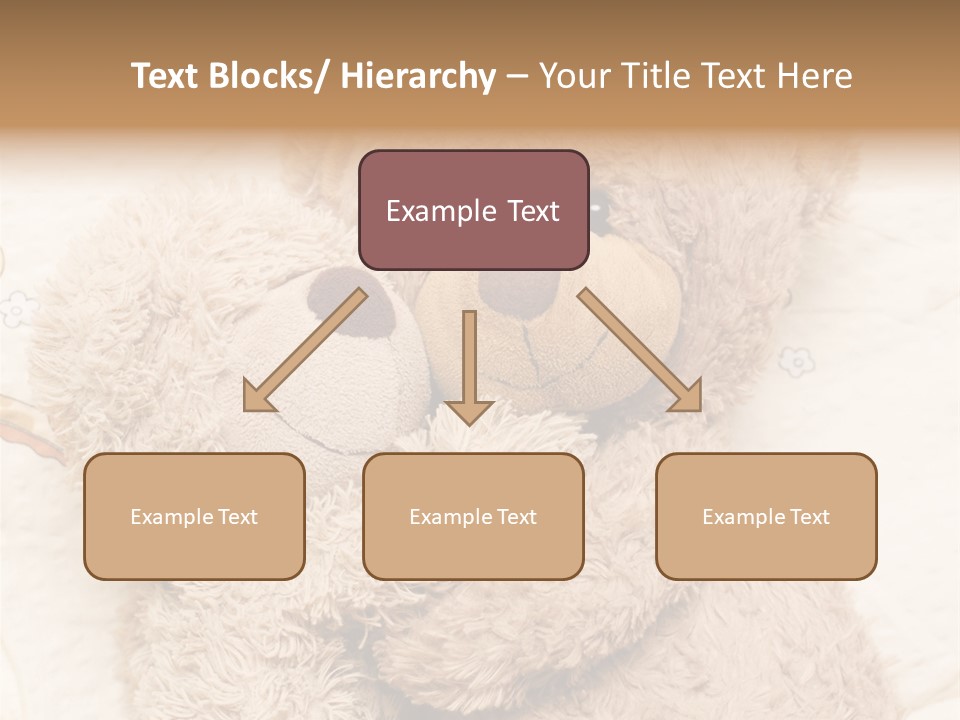 A Teddy Bear Hugging Another Teddy Bear On A Bed PowerPoint Template