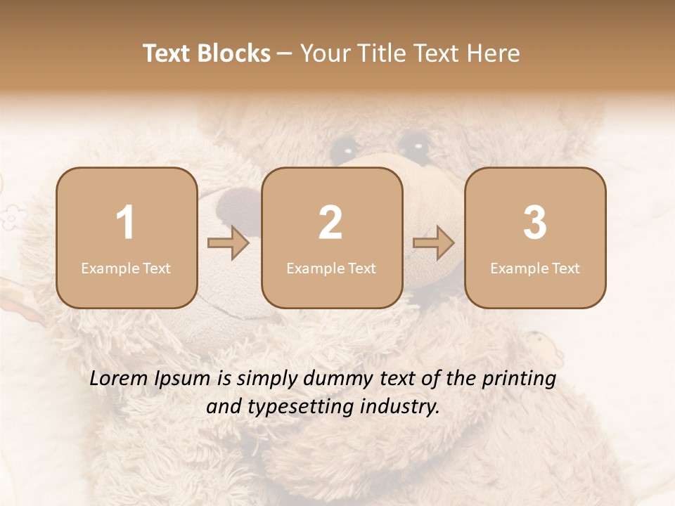 A Teddy Bear Hugging Another Teddy Bear On A Bed PowerPoint Template