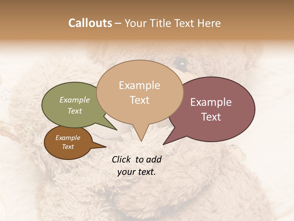 A Teddy Bear Hugging Another Teddy Bear On A Bed PowerPoint Template