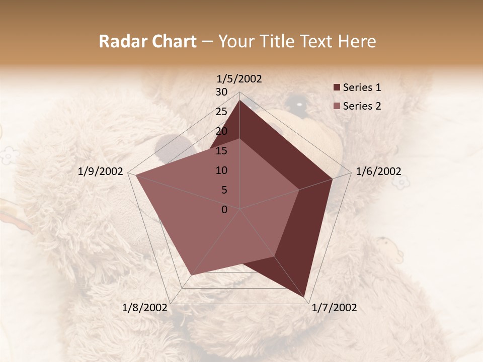 A Teddy Bear Hugging Another Teddy Bear On A Bed PowerPoint Template