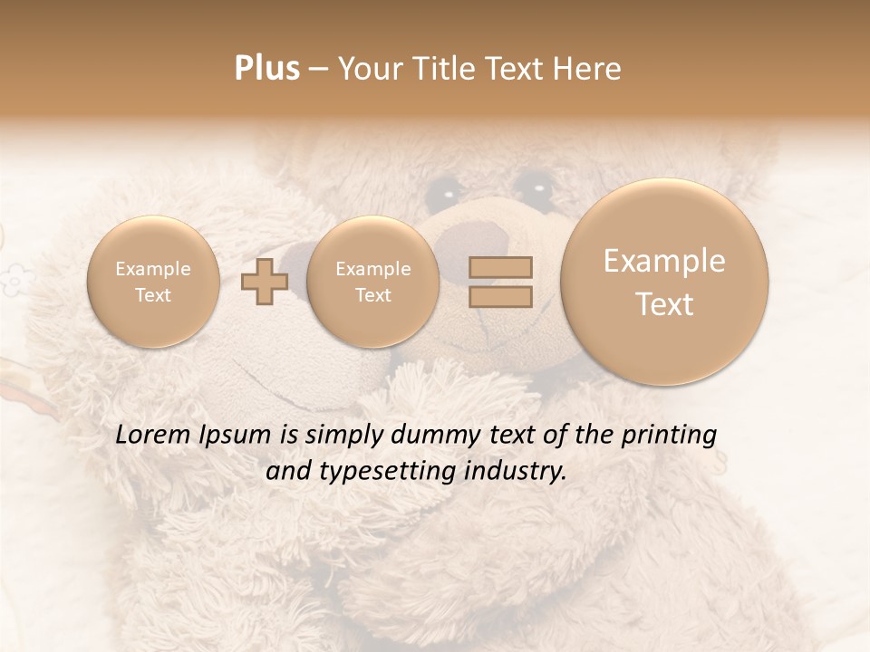 A Teddy Bear Hugging Another Teddy Bear On A Bed PowerPoint Template
