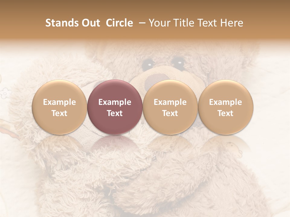 A Teddy Bear Hugging Another Teddy Bear On A Bed PowerPoint Template