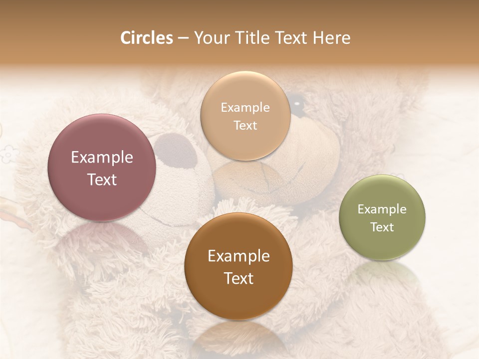 A Teddy Bear Hugging Another Teddy Bear On A Bed PowerPoint Template