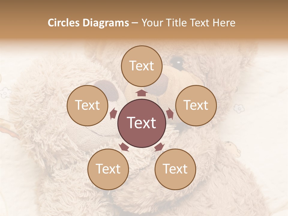 A Teddy Bear Hugging Another Teddy Bear On A Bed PowerPoint Template