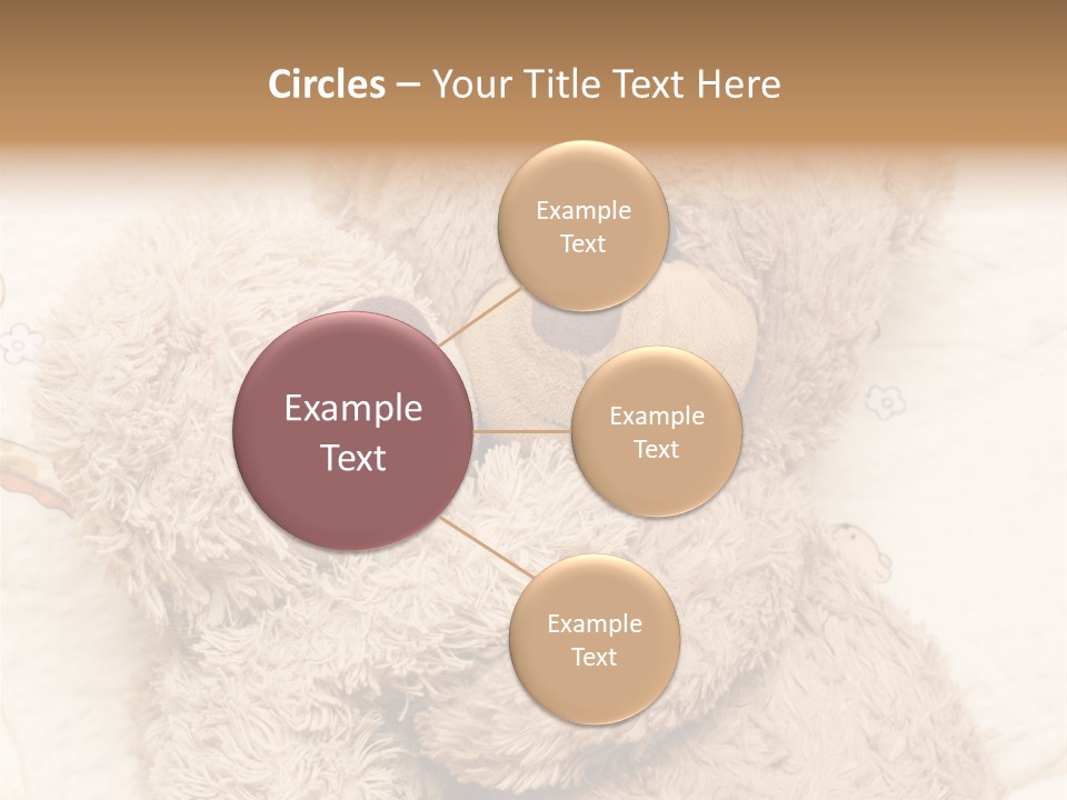 A Teddy Bear Hugging Another Teddy Bear On A Bed PowerPoint Template