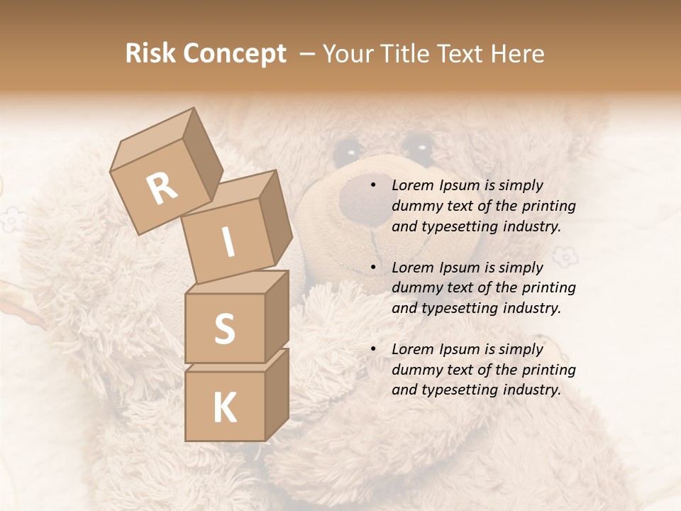 A Teddy Bear Hugging Another Teddy Bear On A Bed PowerPoint Template