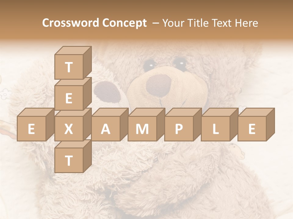 A Teddy Bear Hugging Another Teddy Bear On A Bed PowerPoint Template