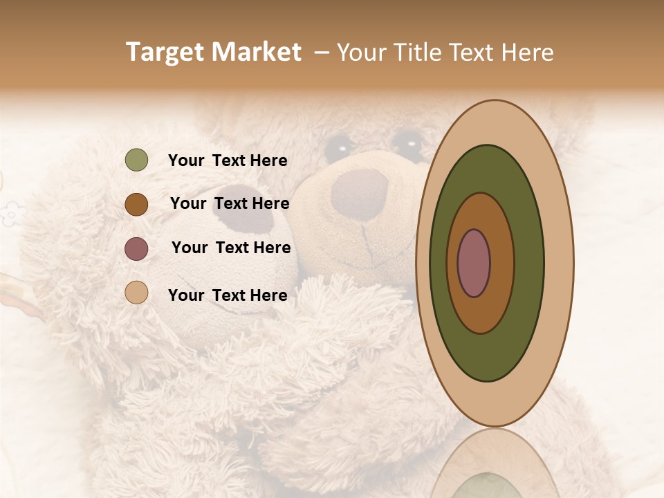 A Teddy Bear Hugging Another Teddy Bear On A Bed PowerPoint Template