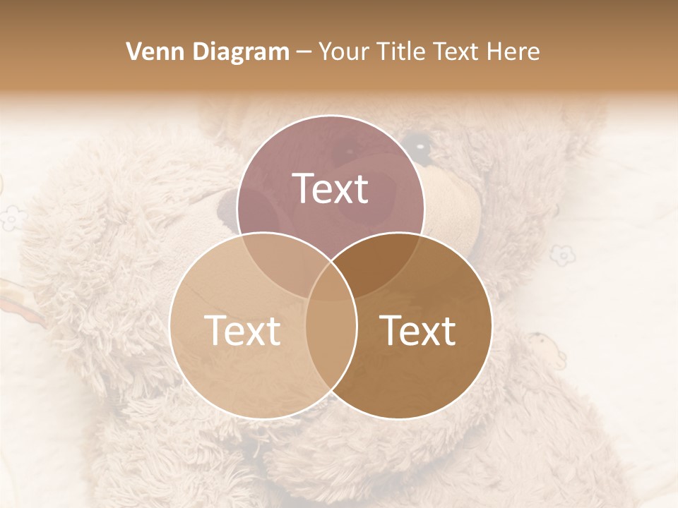 A Teddy Bear Hugging Another Teddy Bear On A Bed PowerPoint Template