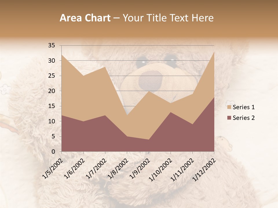 A Teddy Bear Hugging Another Teddy Bear On A Bed PowerPoint Template