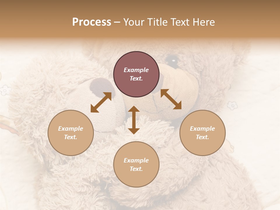 A Teddy Bear Hugging Another Teddy Bear On A Bed PowerPoint Template