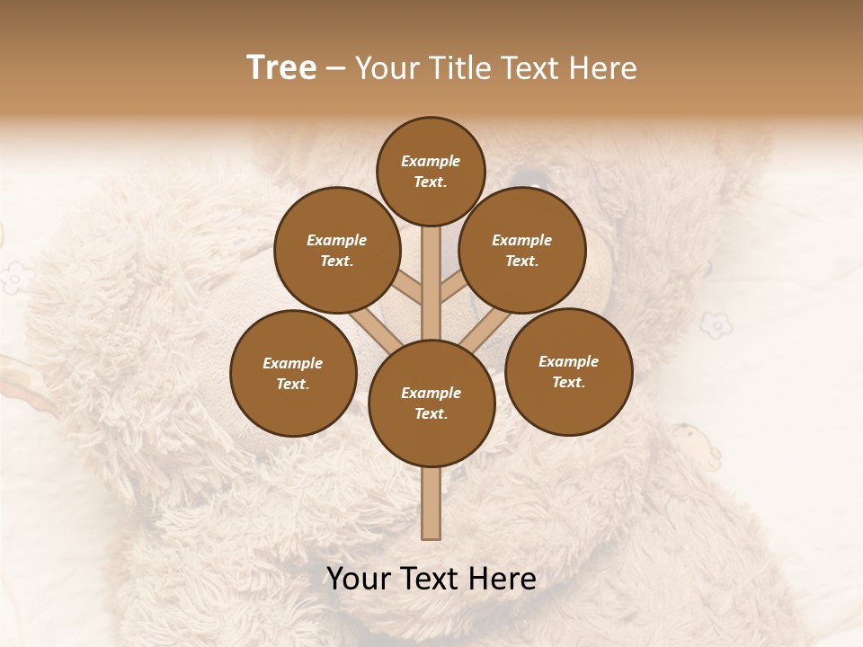 A Teddy Bear Hugging Another Teddy Bear On A Bed PowerPoint Template