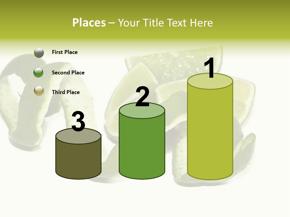 Cutted Lime And Its Rind Cutout In Spiral Form PowerPoint Template