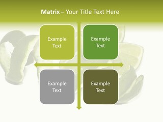 Cutted Lime And Its Rind Cutout In Spiral Form PowerPoint Template