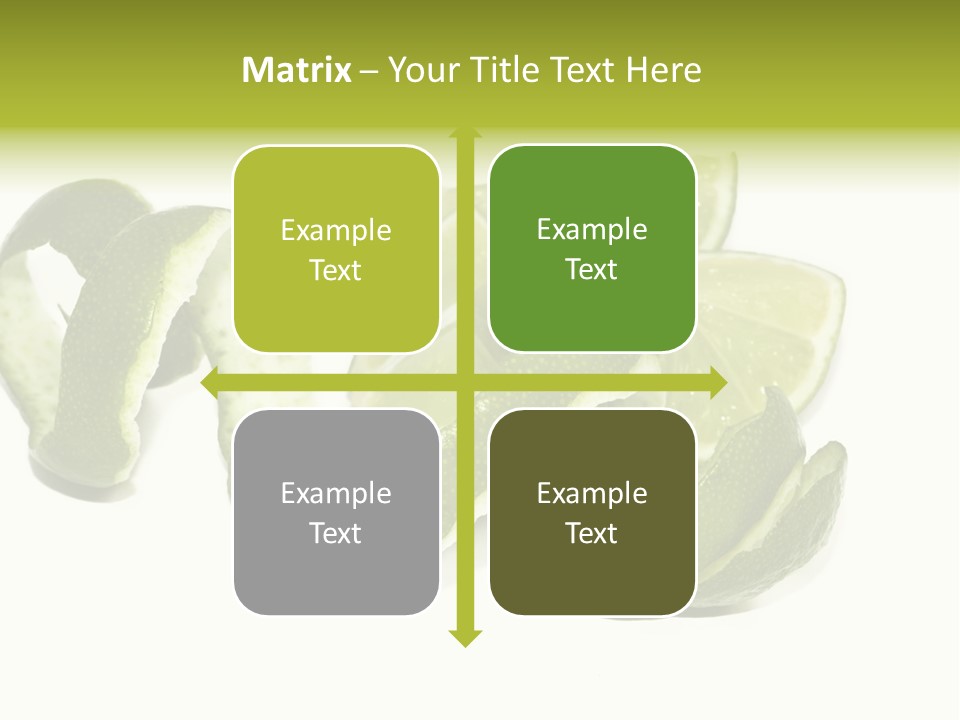 Cutted Lime And Its Rind Cutout In Spiral Form PowerPoint Template