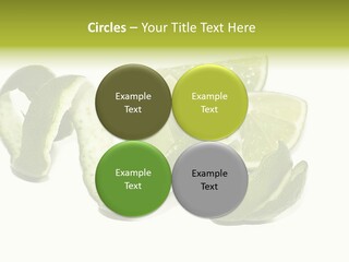 Cutted Lime And Its Rind Cutout In Spiral Form PowerPoint Template