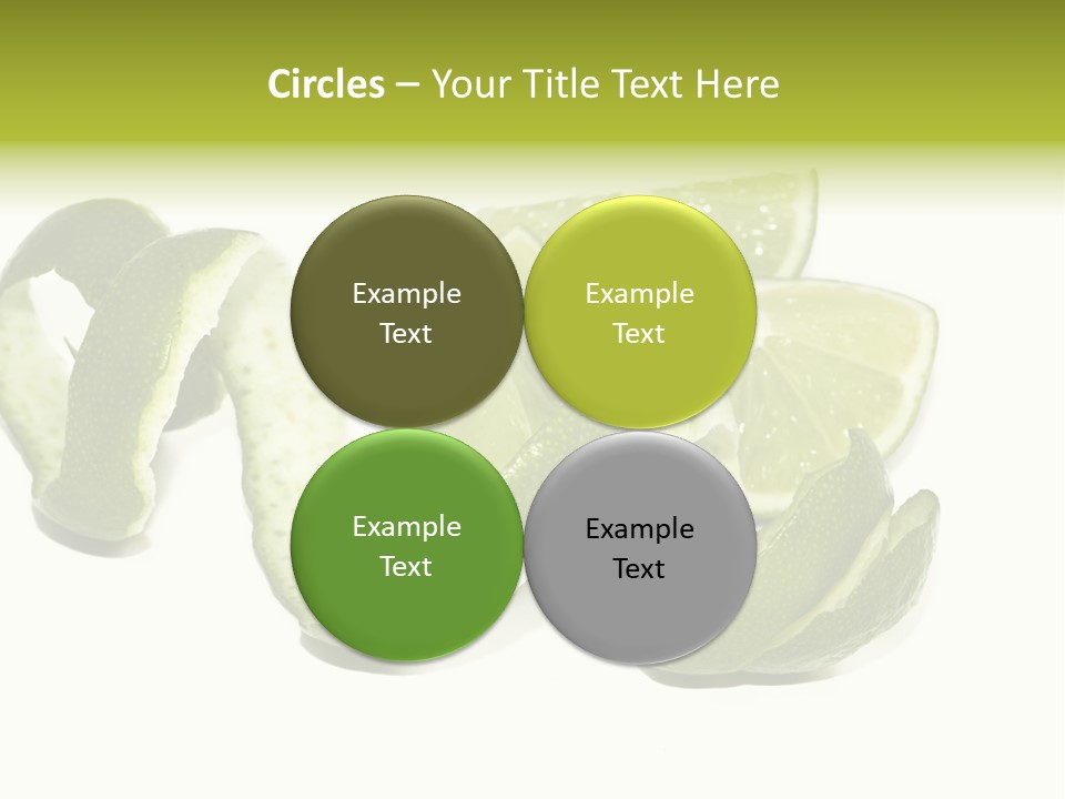 Cutted Lime And Its Rind Cutout In Spiral Form PowerPoint Template