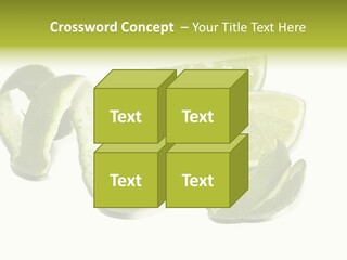 Cutted Lime And Its Rind Cutout In Spiral Form PowerPoint Template