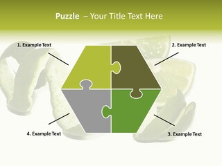 Cutted Lime And Its Rind Cutout In Spiral Form PowerPoint Template