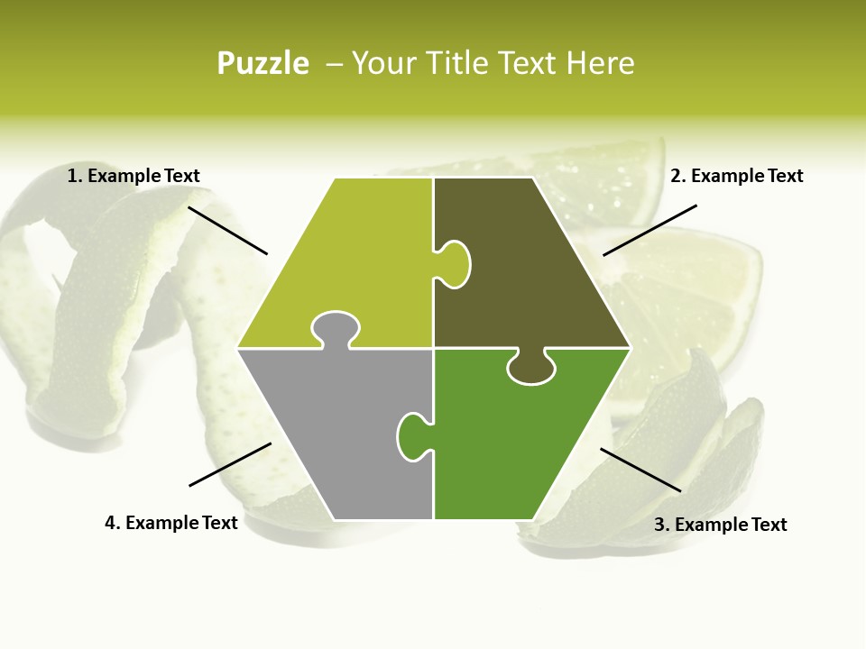 Cutted Lime And Its Rind Cutout In Spiral Form PowerPoint Template