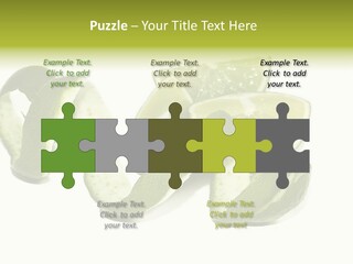 Cutted Lime And Its Rind Cutout In Spiral Form PowerPoint Template
