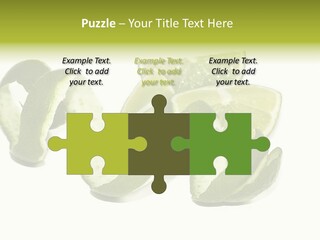 Cutted Lime And Its Rind Cutout In Spiral Form PowerPoint Template