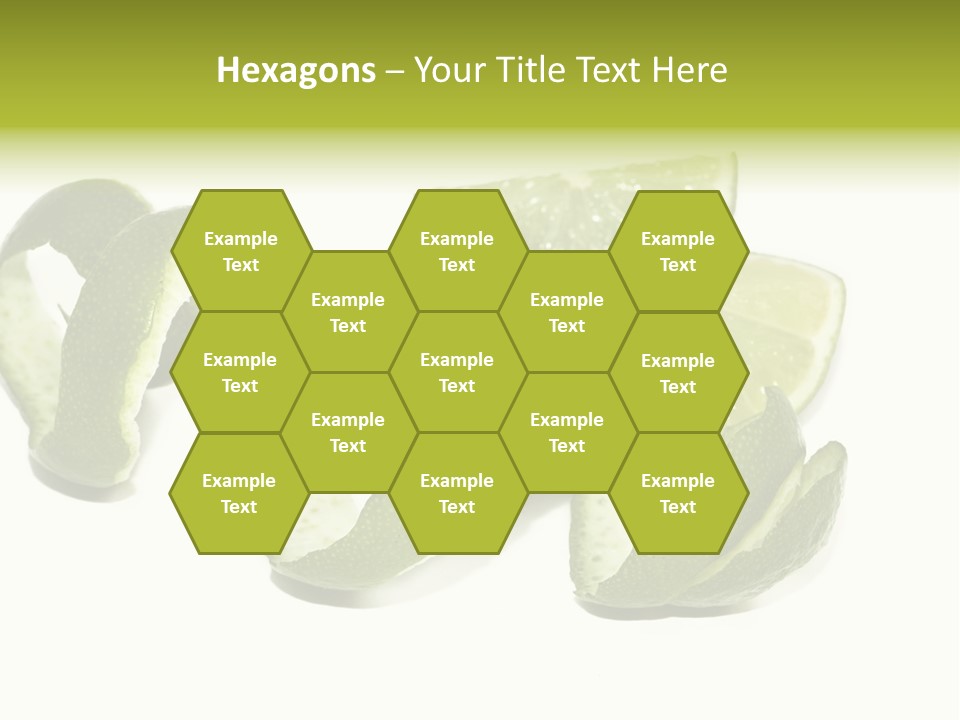 Cutted Lime And Its Rind Cutout In Spiral Form PowerPoint Template