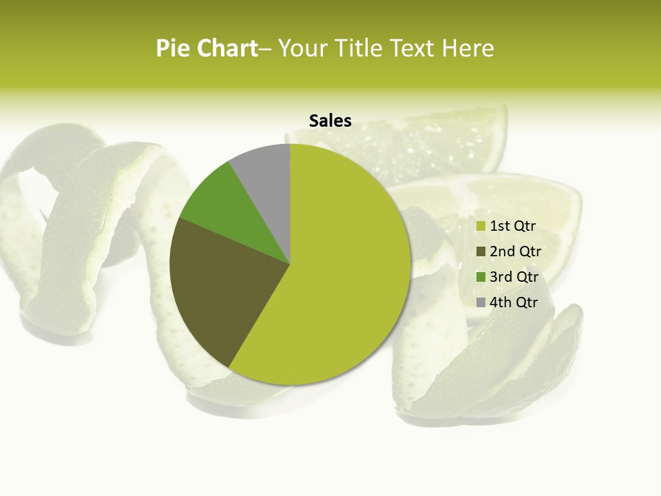 Cutted Lime And Its Rind Cutout In Spiral Form PowerPoint Template