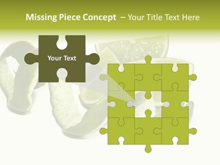 Cutted Lime And Its Rind Cutout In Spiral Form PowerPoint Template