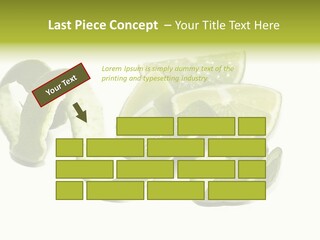 Cutted Lime And Its Rind Cutout In Spiral Form PowerPoint Template