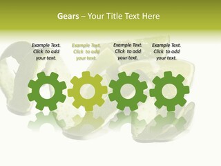 Cutted Lime And Its Rind Cutout In Spiral Form PowerPoint Template