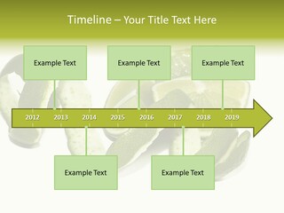 Cutted Lime And Its Rind Cutout In Spiral Form PowerPoint Template