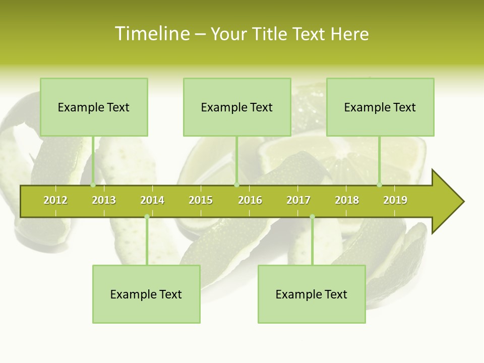 Cutted Lime And Its Rind Cutout In Spiral Form PowerPoint Template