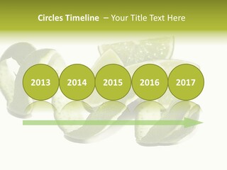 Cutted Lime And Its Rind Cutout In Spiral Form PowerPoint Template