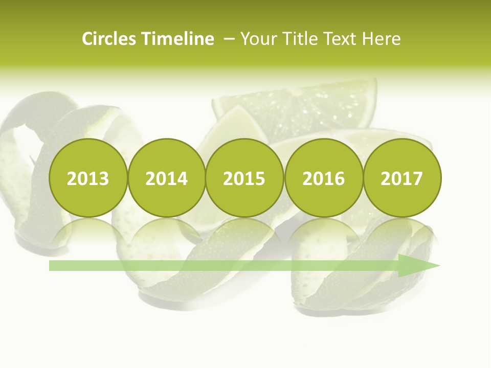 Cutted Lime And Its Rind Cutout In Spiral Form PowerPoint Template
