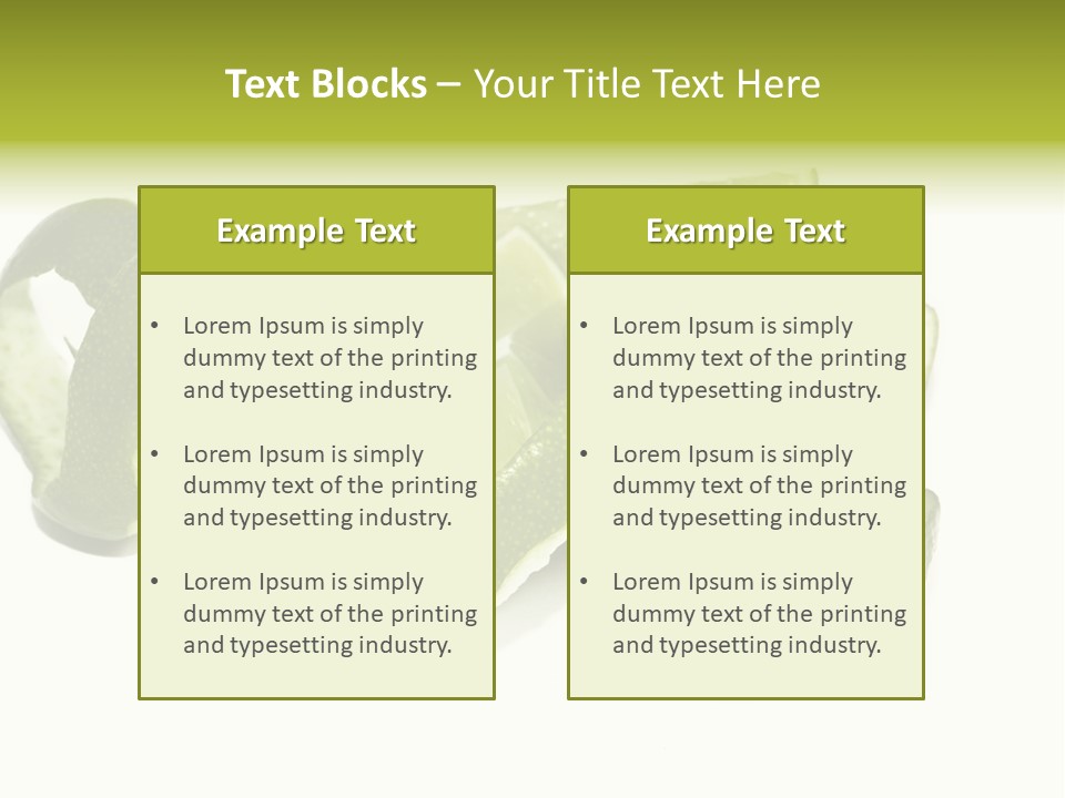 Cutted Lime And Its Rind Cutout In Spiral Form PowerPoint Template