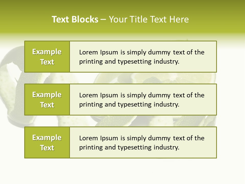 Cutted Lime And Its Rind Cutout In Spiral Form PowerPoint Template