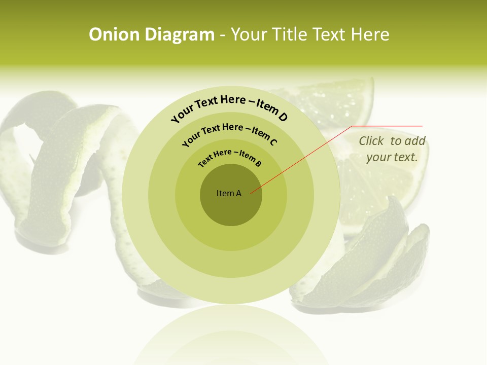Cutted Lime And Its Rind Cutout In Spiral Form PowerPoint Template