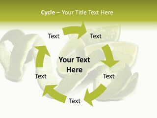 Cutted Lime And Its Rind Cutout In Spiral Form PowerPoint Template